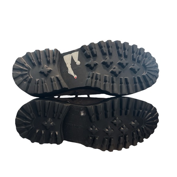 Vince Camuto Merindil Grey Suede Combat Chain Chunky Sole Boots Women's 6 NWOB - Picture 6 of 6